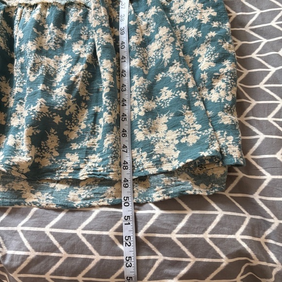 Free people Ellie Floral Print Gauze Dress in Soft Seafoam Womens Sz Small - Picture 14 of 16